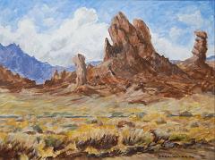 Los Rouques, Teneriffa - 41 x 55 cm, Acryl
